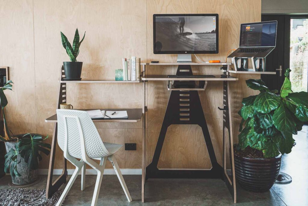 Standing Wooden Desk for An Office