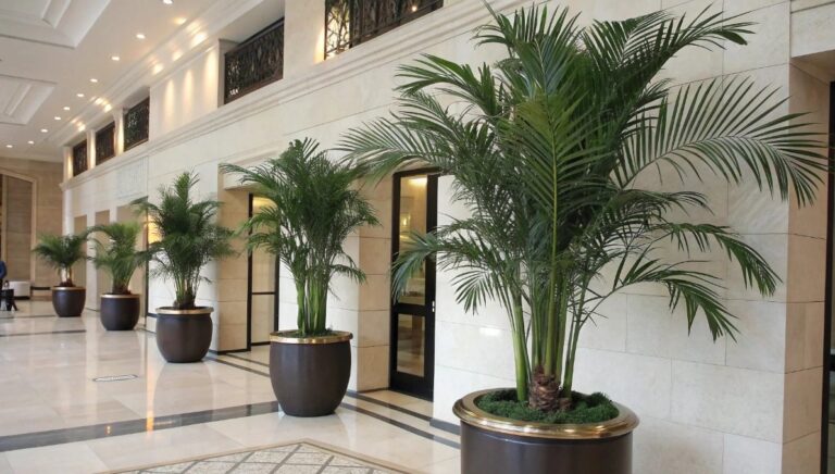Artificial Greenery in the hotel lobby