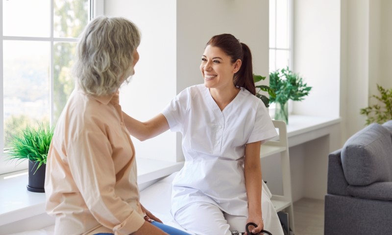 nurse taking care of the elderly